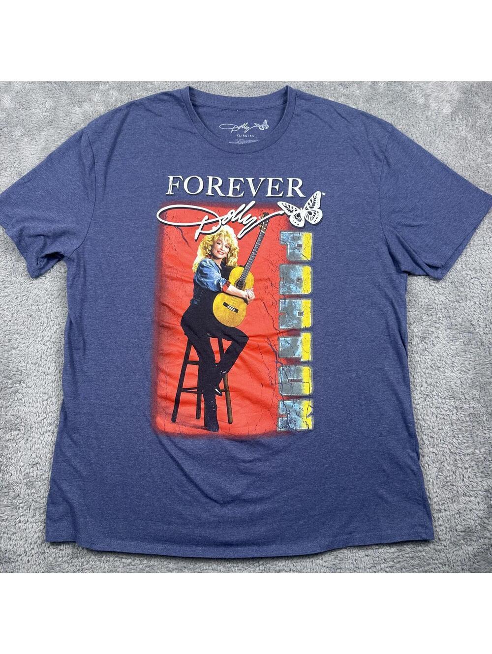 Dolly Parton Forever Graphic T-Shirt Blue Heather XL